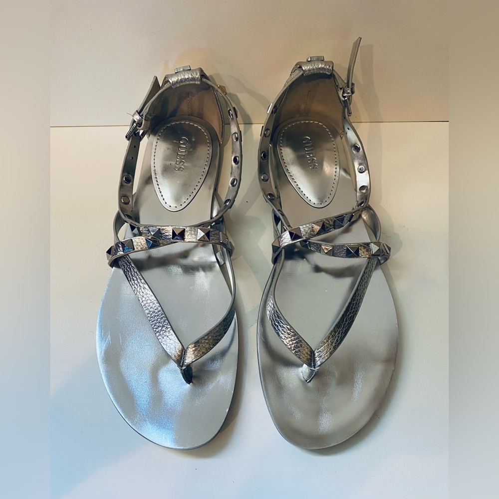 GUESS Nizana Sandal, 7wn, silver